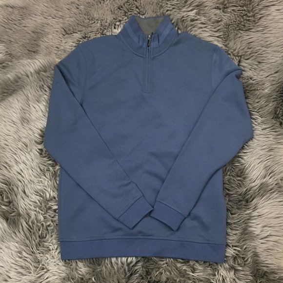 Kirkland Signature | Men's Quarter Zip Sweater | Blue | Size Small - Picture 1 of 2